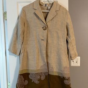 Jjill lined linen jacket
